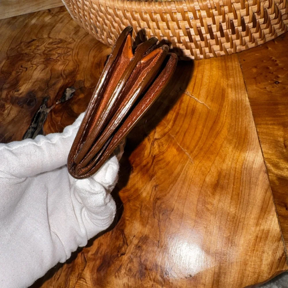 Louis Vuitton Monogram Porte Monnaie Gousset Coin Purse Wallet Brown - Picture 6 of 12